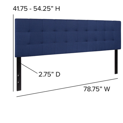Flash Furniture Bedford King Headboard-Navy Fabric, Model# HG-HB1704-K-N-GG