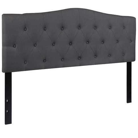 Flash Furniture Cambridge Queen Headboard-Gray Fabric, Model# HG-HB1708-Q-DG-GG