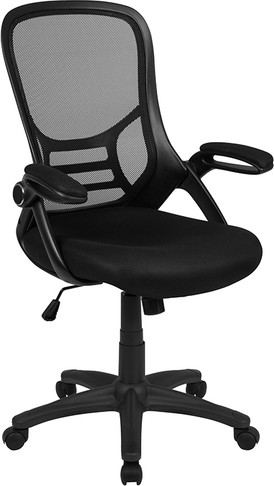 Flash Furniture Black Mesh Office Chair, Model# HL-0016-1-BK-BK-GG