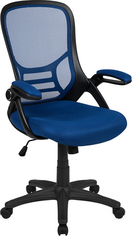 Flash Furniture Blue Mesh Office Chair, Model# HL-0016-1-BK-BL-GG
