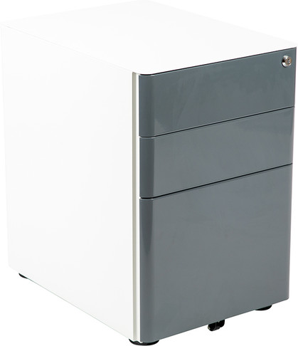 Flash Furniture Filing Cabinet-White/Charcoal, Model# HZ-CHPL-02-GRY-WH-GG