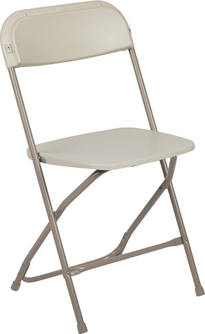 Flash Furniture HERCULES Series Beige Plastic Folding Chair, Model# LE-L-3-BEIGE-GG