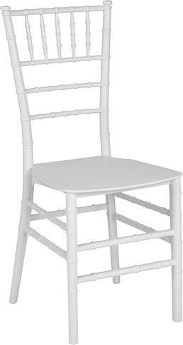 Flash Furniture HERCULES Series White Resin Chiavari Chair, Model# LE-WHITE-M-GG