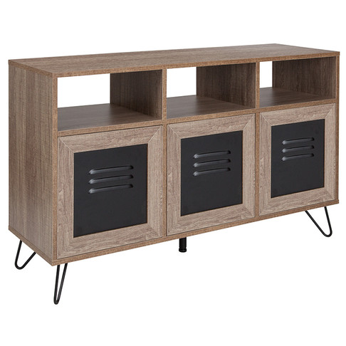 Flash Furniture Woodridge Collection 44"W Rustic Console Cabinet, Model# NAN-JN-21804CT-3-GG