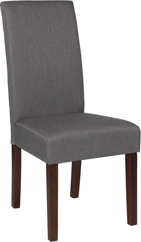 Flash Furniture Greenwich Series Lt Gray Fabric Parsons Chair, Model# QY-A37-9061-LGY-GG