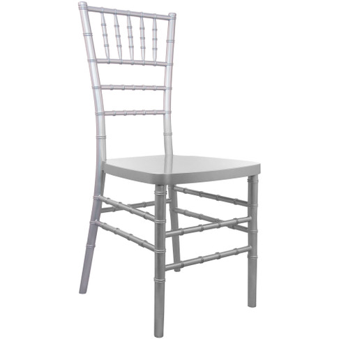 Flash Furniture Silver Resin Chiavari Chair, Model# RSCHI-S