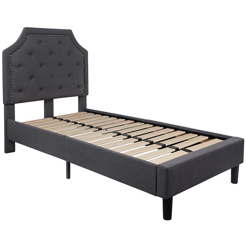 Flash Furniture Brighton Twin Platform Bed-Dark Gray, Model# SL-BK4-T-DG-GG