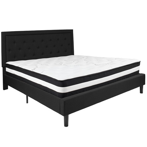 Flash Furniture Roxbury King Platform Bed Set-Black, Model# SL-BM-24-GG