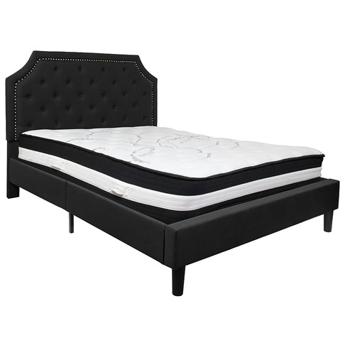Flash Furniture Brighton Queen Platform Bed Set-Black, Model# SL-BM-7-GG