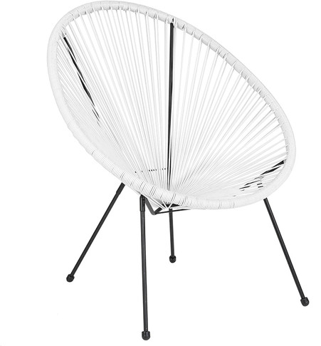 Flash Furniture Valencia Oval Comfort Series Take Ten White Bungee Oval Lounge Chair, Model# TLH-094-WHITE-GG