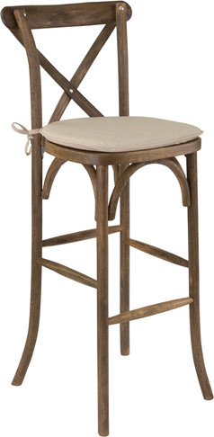 Flash Furniture HERCULES Series Antique Cross Back Barstool, Model# XA-X-BAR-GO-BC-GG