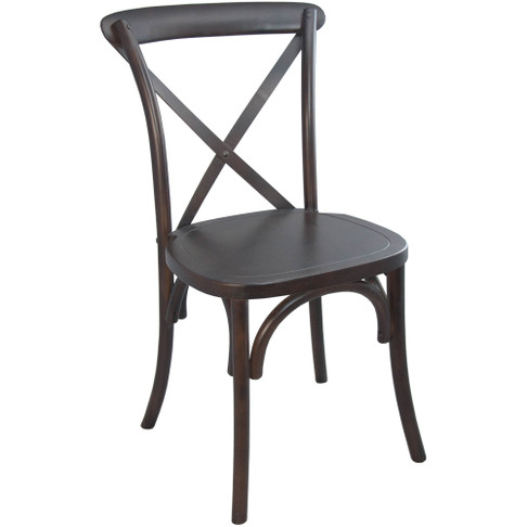 Flash Furniture Walnut X-Back Chair, Model# X-BACK-W