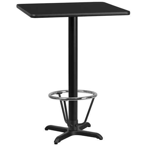 Flash Furniture 24SQ Black Table-22x22 X-Base, Model# XU-BLKTB-2424-T2222B-3CFR-GG