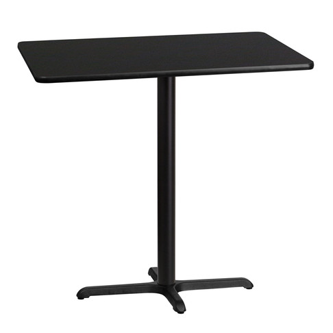Flash Furniture 30x42 Table-23.5x29.5 X-Base, Model# XU-BLKTB-3042-T2230B-GG