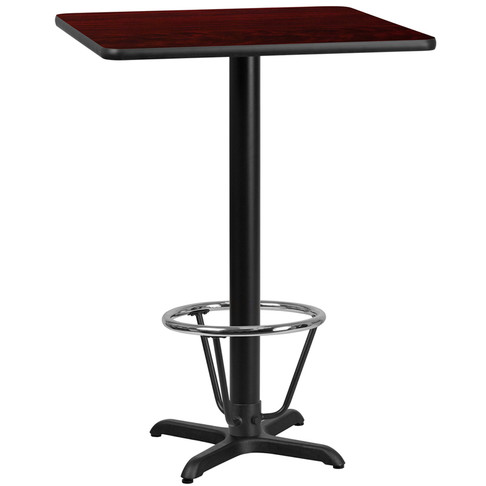Flash Furniture 24SQ MA Laminate Table-X-Base, Model# XU-MAHTB-2424-T2222B-3CFR-GG