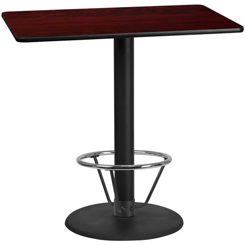 Flash Furniture 30x48 MA Laminate Table-RDBase, Model# XU-MAHTB-3048-TR24B-4CFR-GG