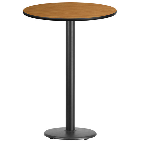 Flash Furniture 30RD NA Laminate Table-RD Base, Model# XU-RD-30-NATTB-TR18B-GG