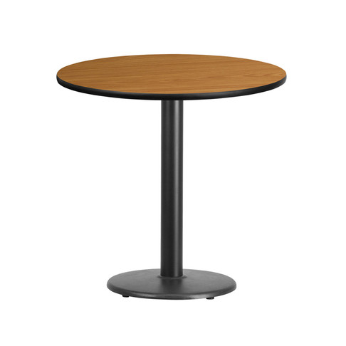 Flash Furniture 30RD NA Laminate Table-RD Base, Model# XU-RD-30-NATTB-TR18-GG