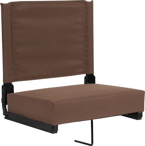 Flash Furniture Grandstand Comfort Seats by Flash Brown Stadium Chair, Model# XU-STA-BRN-GG