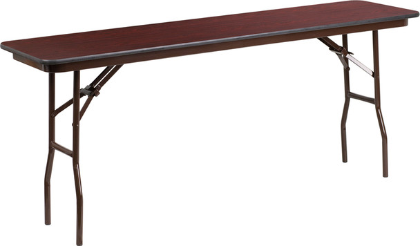 Flash Furniture 18x72 Mahogany Training Table, Model# YT-1872-HIGH-WAL-GG