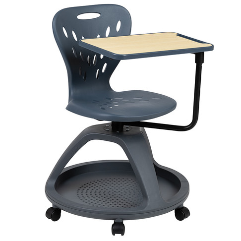 Flash Furniture Mobile Desk Chair - Dark Gray, Model# YU-YCX-019-DG-GG