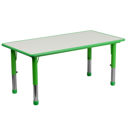 Flash Furniture Green Preschool Activity Table, Model# YU-YCY-060-RECT-TBL-GREEN-GG