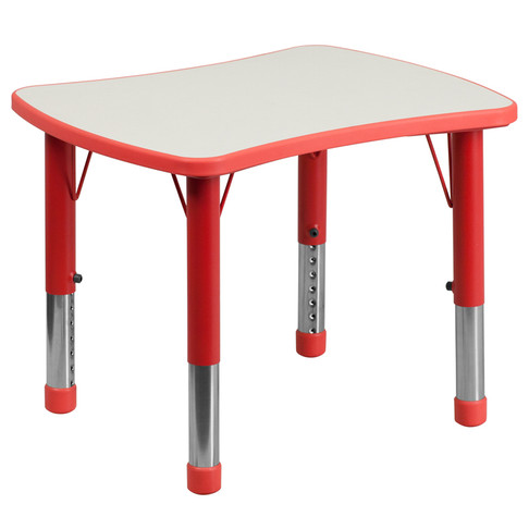 Flash Furniture Preschool Activity Table, Model# YU-YCY-098-RECT-TBL-RED-GG