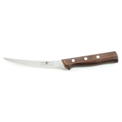 Icel 6" Curved Semi-Flexible Boning Knife Wood Handle, Model# 2091008