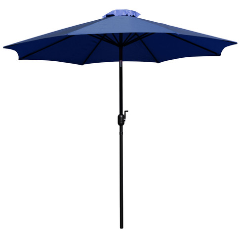 Flash Furniture Navy 9 FT Round Umbrella w/ 1.5" Diameter Aluminum Pole w/ Crank & Tilt Function, Model# GM-402003-NVY-GG