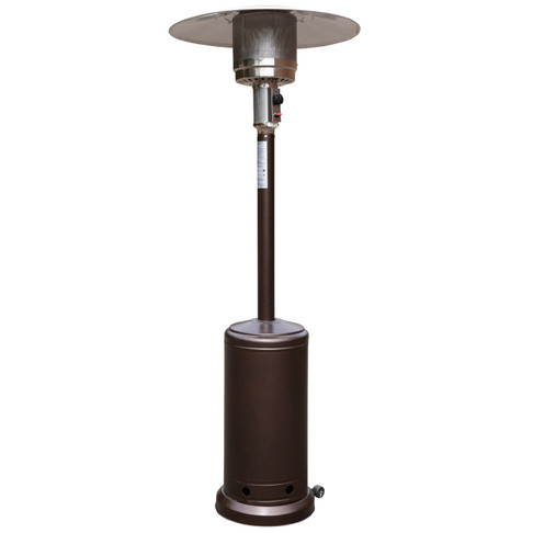 Flash Furniture Sol Patio Outdoor Heating-Bronze Stainless Steel 40,000 BTU Propane Heater w/ Wheels-Commercial & Residential Use-7.5 Feet Tall, Model# NAN-HSS-AGH-BR-GG