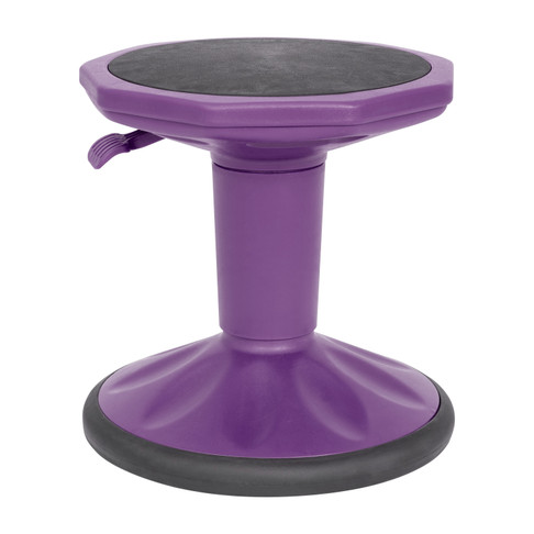 Flash Furniture Carter Adjustable Height Kids Flexible Active Stool for Classroom & Home w/ Non-Skid Bottom in Purple, 14" 18" Seat Height, Model# AY-9001S-PR-GG