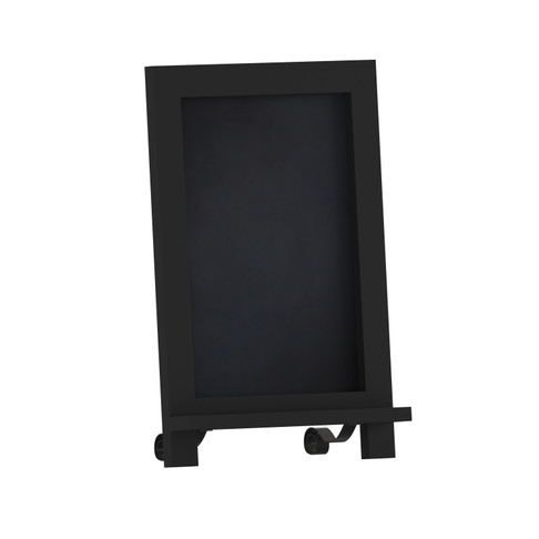 Flash Furniture Canterbury 9.5" x 14" Black Tabletop Magnetic Chalkboard Sign w/ Metal Scrolled Legs, Hanging Wall Chalkboard, Countertop Memo Board, Model# HFKHD-GDIS-CRE8-222315-GG