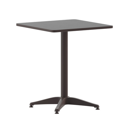 Flash Furniture Mellie 23.5'' Bronze Square Metal Indoor-Outdoor Table w/ Base, Model# TLH-053-1-BZ-GG