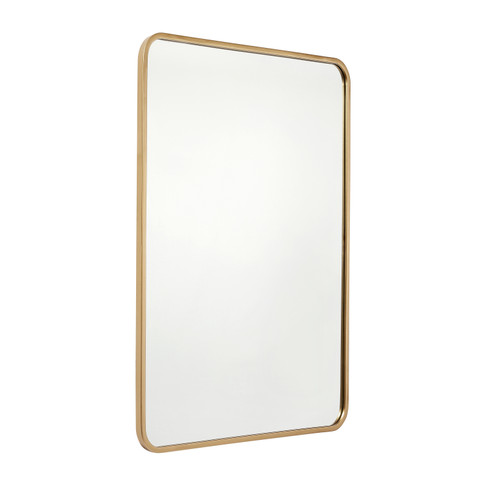 Flash Furniture Jada 24" x 36" Decorative Wall Mirror Rounded Corners, Bathroom & Living Room Glass Mirror Hangs Horizontal Or Vertical, Matte Gold, Model# HMHD-22M199YBN-GD-GG