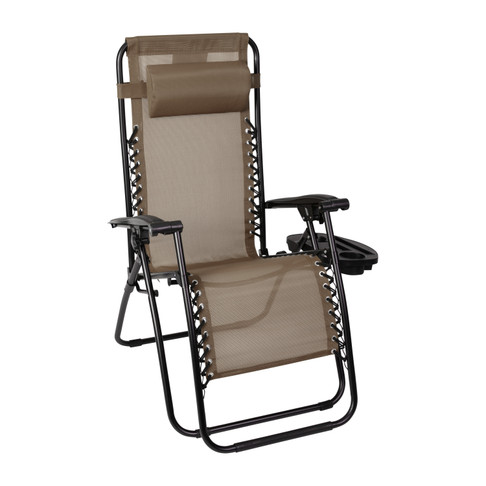 Flash Furniture Celestial 2 PK Brown Zero Gravity Lounge Chair, Model# 2-GM-103122SS-B-GG