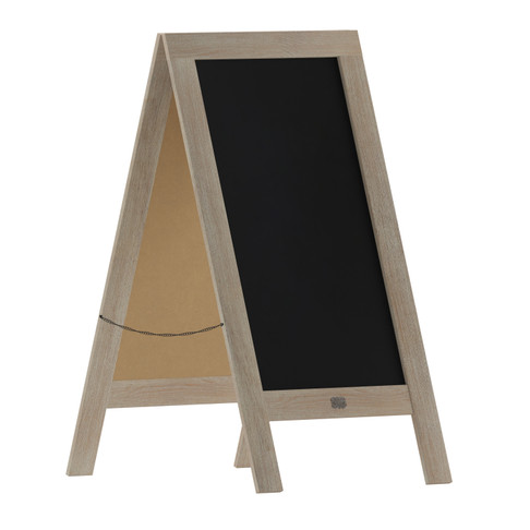 Flash Furniture Canterbury 40" x 20" Vintage Wooden A-Frame Magnetic Indoor/Outdoor Chalkboard Sign, Freestanding Double Sided Extra Large Message Board, Weathered, Model# HGWA-GDI-CRE8-472315-GG
