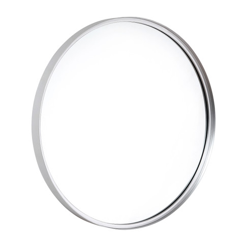 Flash Furniture Jennifer 27.5" Round Silver Metal Deep Framed Wall Mirror Large Accent Mirror for Bathroom, Entryway, Dining Room, & Living Room, Model# HMHD-9M3000SL-SLV-GG