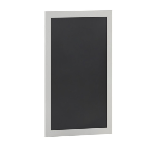 Flash Furniture Canterbury 24" x 36" White Wall Mount Magnetic Chalkboard Sign w/ Eraser, Hanging Wall Chalkboard Memo Board for Home, School, or Business, Model# HGWA-7GD-CRE8-364315-GG