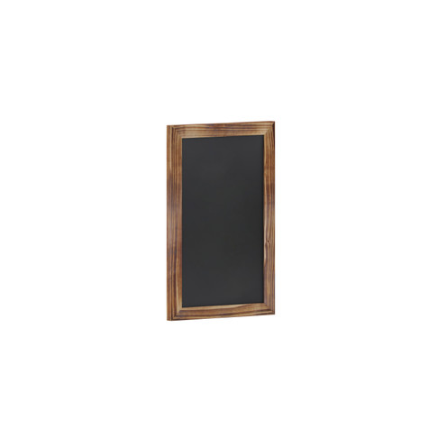 Flash Furniture Canterbury 11" x 17" Torched Wood Wall Mount Magnetic Chalkboard Sign w/ Eraser, Hanging Wall Chalkboard Memo Board for Home, School, or Business, Model# HGWA-GDIS-CRE8-762315-GG