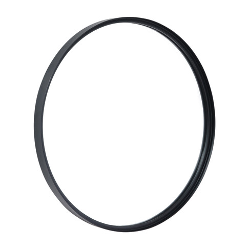 Flash Furniture Jennifer 24" Round Black Metal Deep Framed Wall Mirror Large Accent Mirror for Bathroom, Entryway, Dining Room, & Living Room, Model# HMHD-22M115YA-BLK-GG