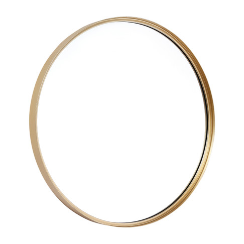 Flash Furniture Jennifer 24" Round Gold Metal Deep Framed Wall Mirror Large Accent Mirror for Bathroom, Entryway, Dining Room, & Living Room, Model# HMHD-22M115YB-GLD-GG