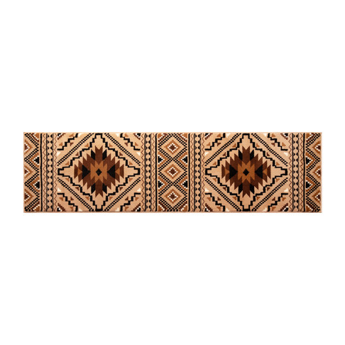 Flash Furniture Marana Collection Southwestern 3' x 10' Brown Area Rug Olefin Rug w/ Cotton Backing Entryway, Living Room, Bedroom, Model# OK-BEI-7147A-HARDAL-310-BR-GG