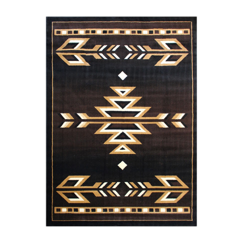 Flash Furniture Amado Collection Southwestern 5' x 7' Brown Area Rug, Model# KP-RGB9072-57-BN-GG