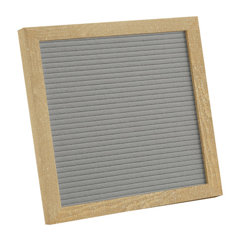 Flash Furniture Gracie 10x10 Felt Letter Board w/ Wooden Frame, 389 PP Letters Including Numbers, Symbols & Icons, Canvas Carrying Case, Weathered Wood/Gray Felt, Model# HGWA-FB10-WEATH-GG