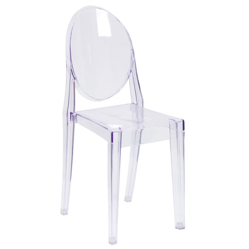 Flash Furniture Cheryl Ghost Side Chair in Transparent Crystal, Model# FH-111-APC-CLR-GG