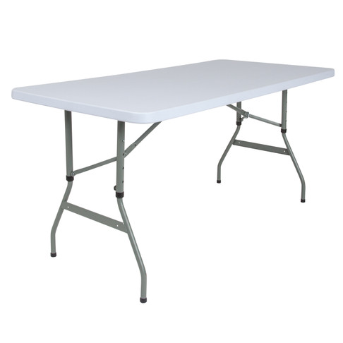 Flash Furniture Kathryn 4.93-Foot Height Adjustable Granite White Plastic Folding Table, Model# RB-3050ADJ-GG