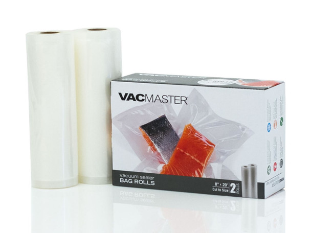 VacMaster 8" X 20 ft Mesh Vacuum Sealer Bag Rolls (2 Rolls), Model# 948101