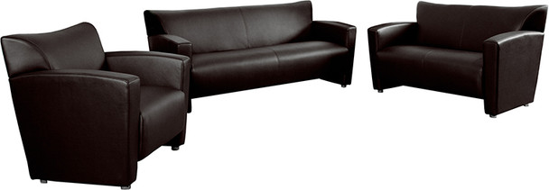 Flash Furniture HERCULES Majesty Series Reception Set in White Model 222-SET-BN-GG