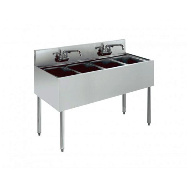 Krowne Metal Royal 1800 Series 48" Four Compartment Bar Sink, Model# KR18-44C