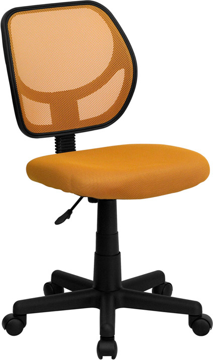 Flash Furniture Low Back Orange Mesh Swivel Task Office Chair, Model# WA-3074-OR-GG